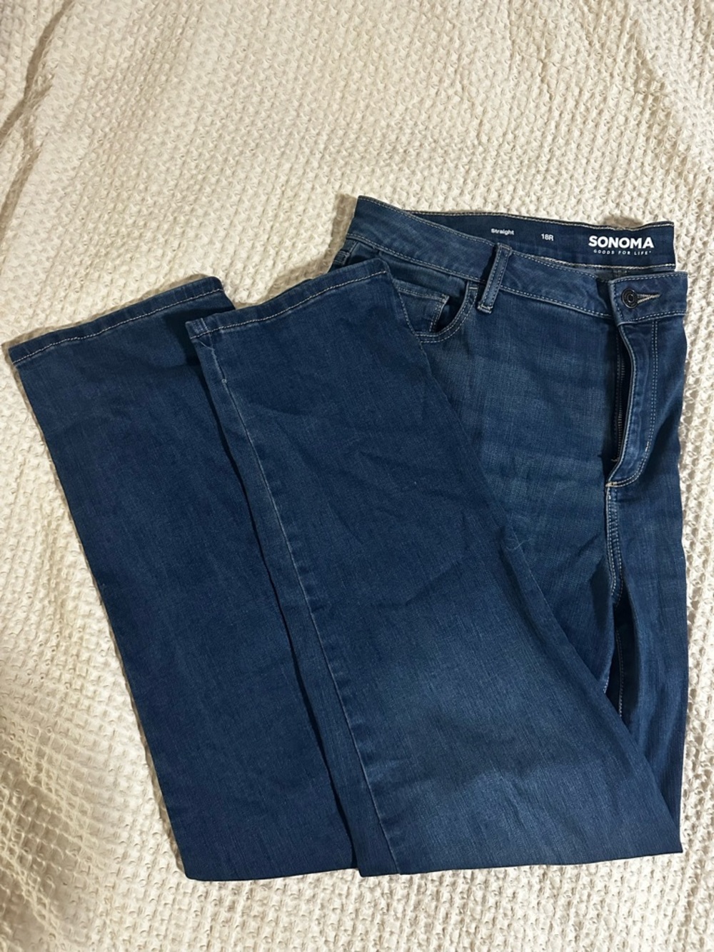 Sonoma Women’s Straight Leg Jeans in Dark Indigo Blue